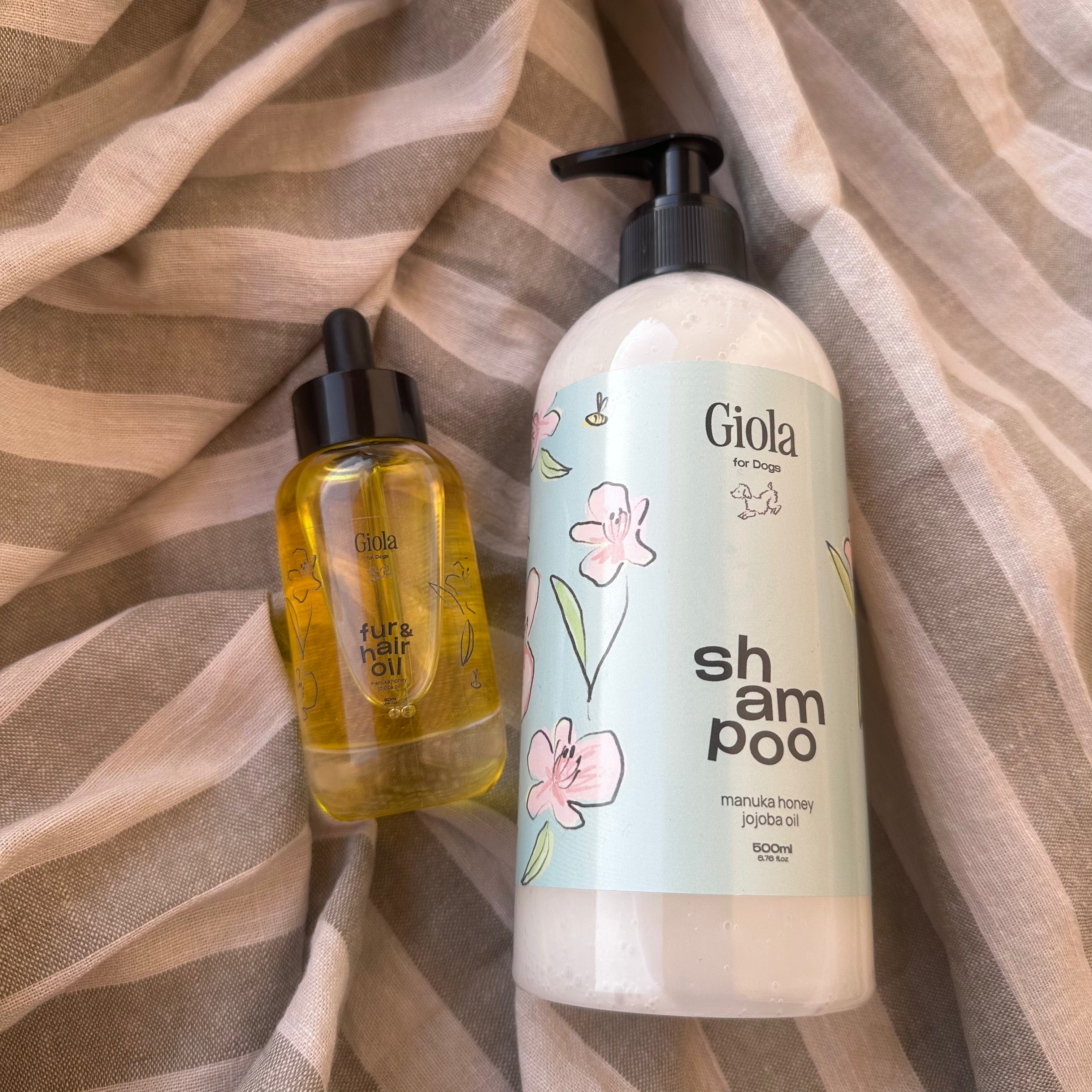 Giola Basic Care Set – Shampoo & Fellöl für natürliche Hundepflege im Alltag