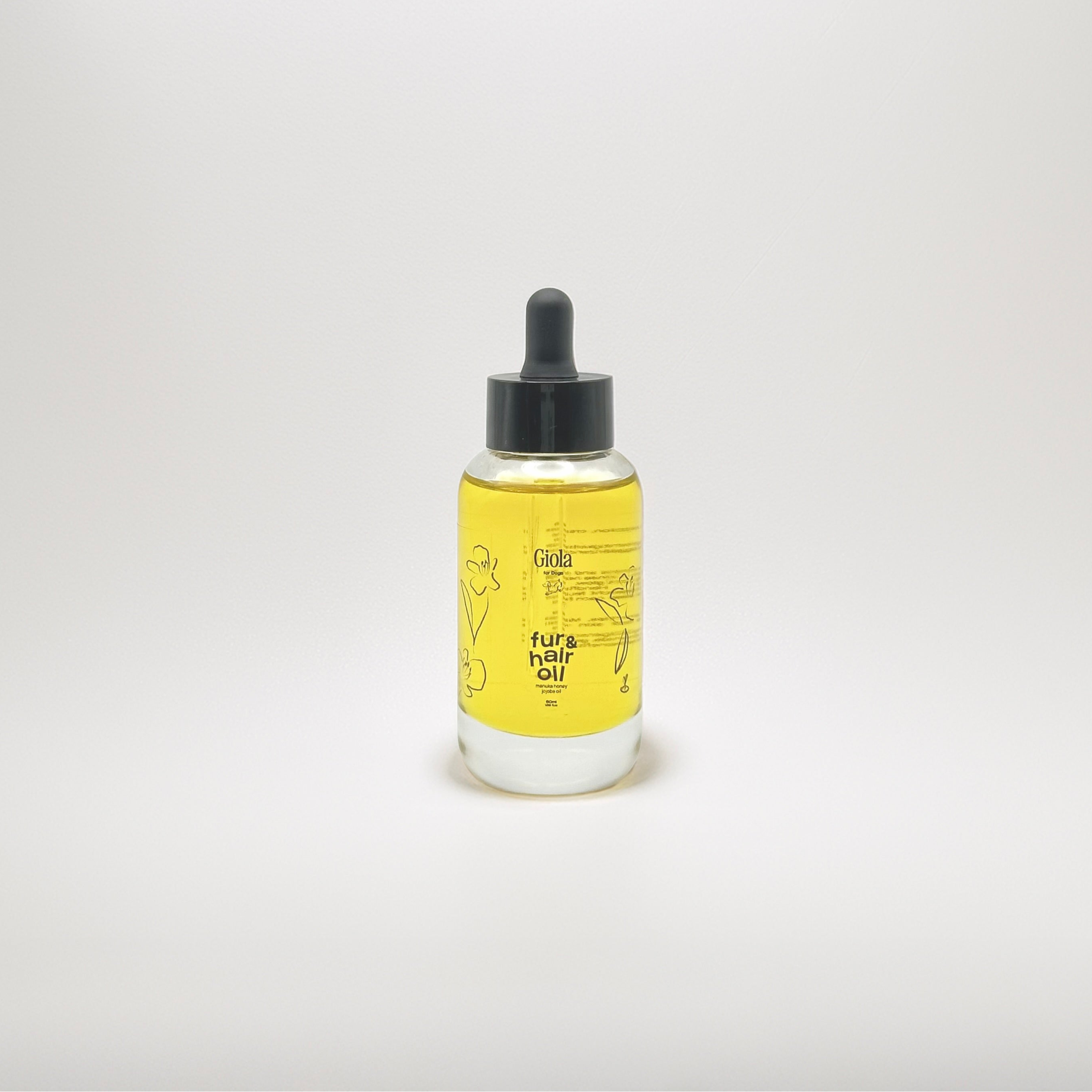 Giola Premium Fellöl Flasche 50ml – natürliches Fellpflegeöl für Hundehaut und Fell
